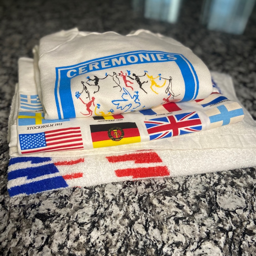 Vintage LA Olympics Sweatshirt, T-shirt & Towel